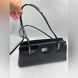 🖤Beijo Elegant Black Patent Leather Handbag